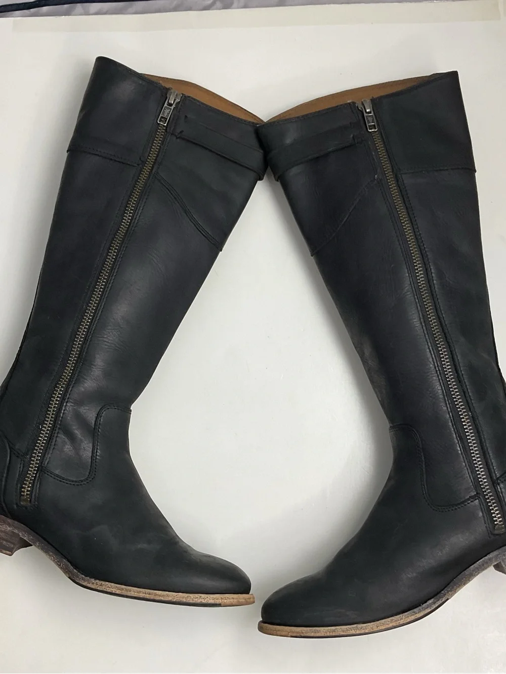 Frye 4015 Black Leather Knee High Pull On Riding Boots Women’s Size 5.5 B